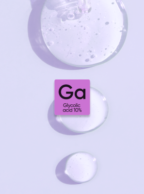 A molecule of glycolic acid from a custom skincare system A molecule of glycolic acid from a custom skincare system